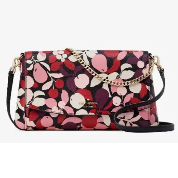New Kate Spade Laurel Way Greer Crossbody Saffiano PVC Floral Multi - Picture 1 of 4